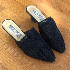 Mootsies Tootsies Black Kitten Heel Mules